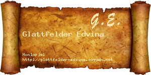 Glattfelder Edvina névjegykártya